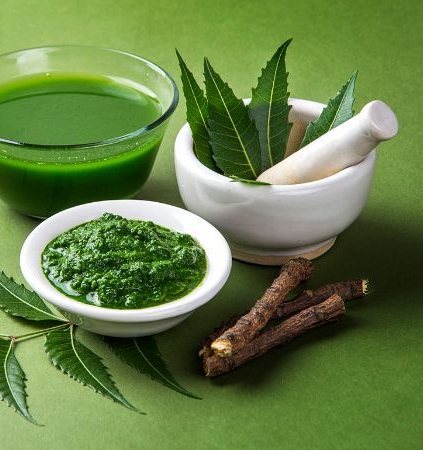 Fresh neem leaves