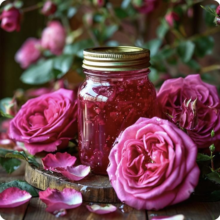 Rose petals and rose water